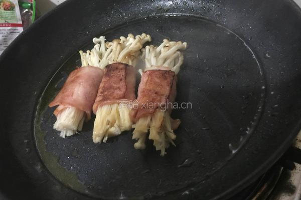 培根金针菇卷的做法图解7