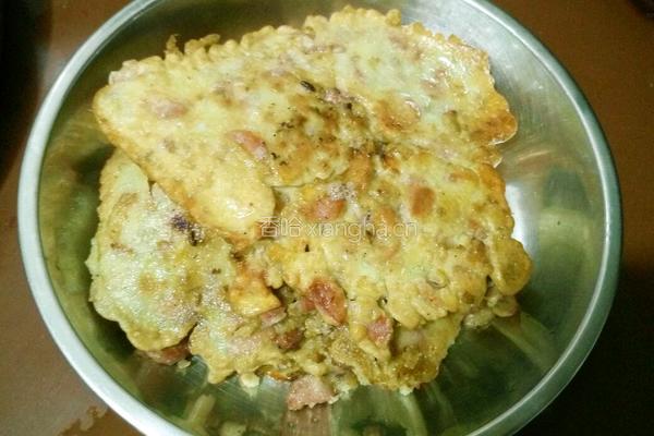 火腿菜脯粒鸡蛋饼的做法图解9
