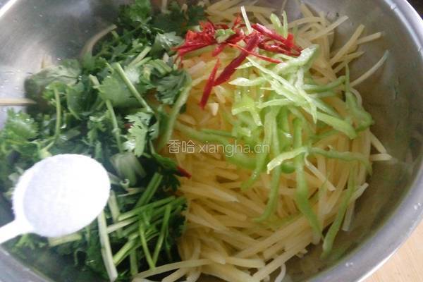 呛拌香菜土豆丝的做法图解10