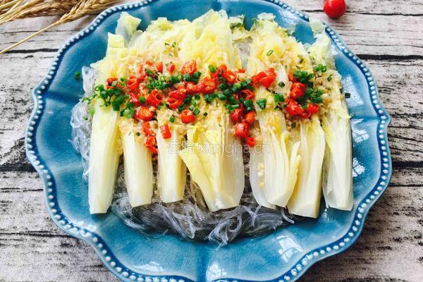 粉丝蒸白菜的做法图解10