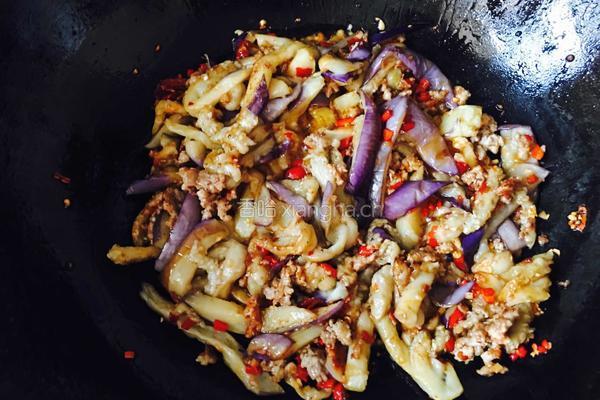 酱爆肉末茄子的做法图解8