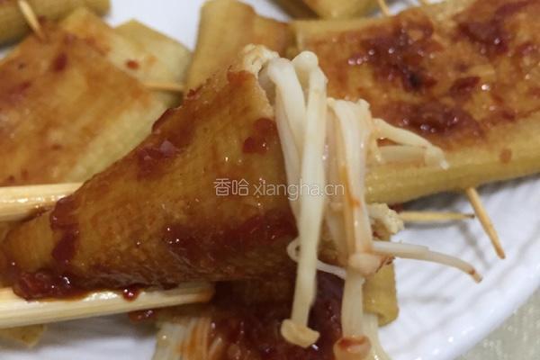 铁板脆皮金针菇的做法图解5