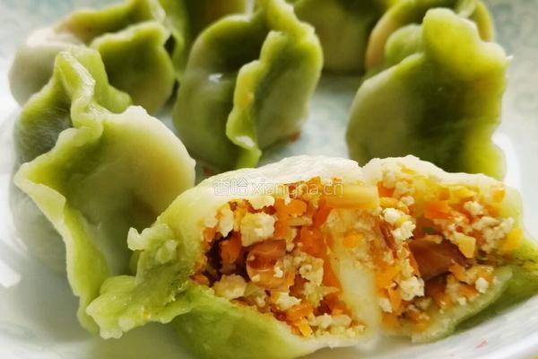 白菜（百财）饺子的做法图解1