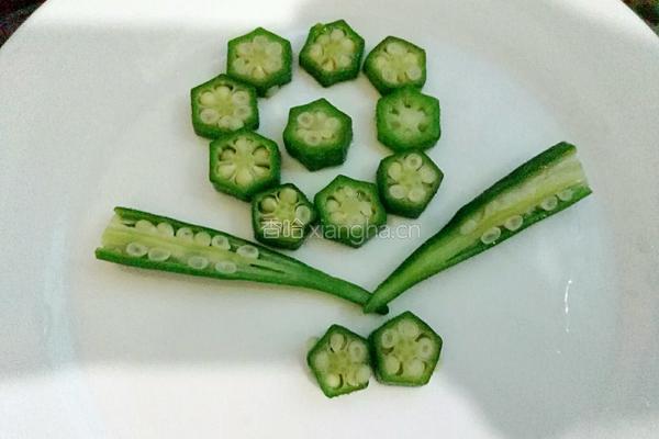 白灼黄秋葵的做法图解5
