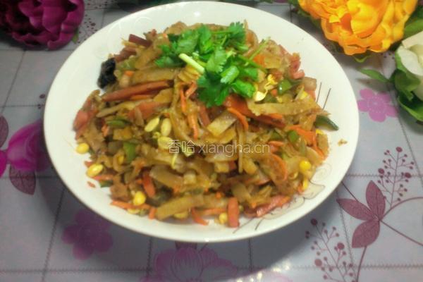 豆芽炒饼丝