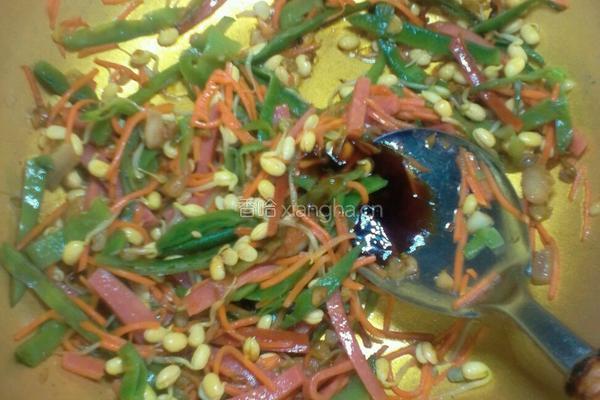 豆芽炒饼丝的做法图解11