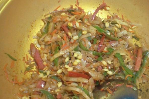 豆芽炒饼丝的做法图解13