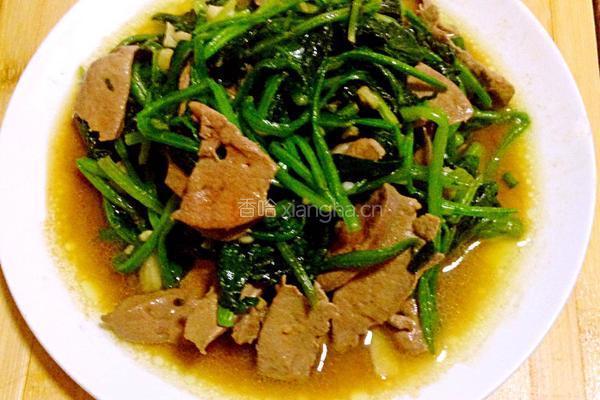 猪肝炒菠菜的做法图解11