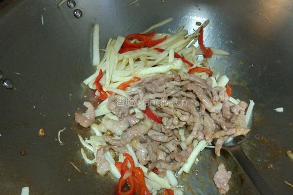 茭白肉丝的做法图解6