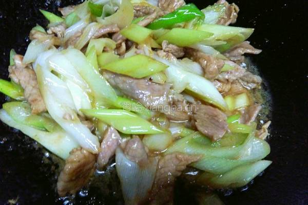 大葱爆肉的做法图解7