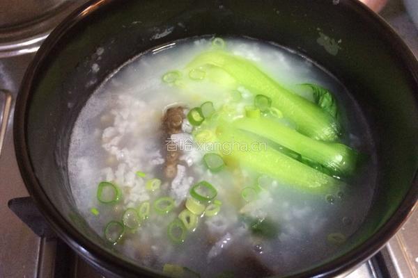 海参青菜粥的做法图解4