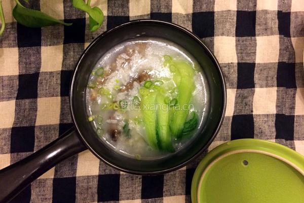 海参青菜粥的做法图解5