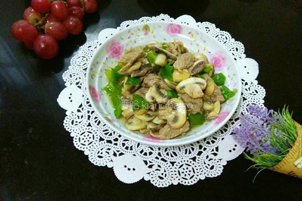 蘑菇炒肉的做法图解8