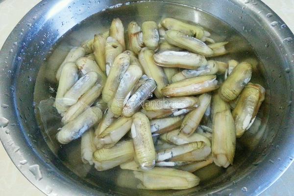 爆炒蛏子的做法图解1