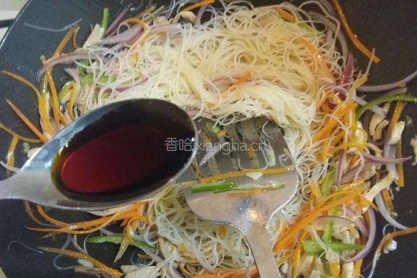 蚝油鸡丝炒米粉的做法图解10