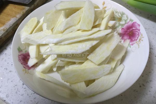 葱烧茭白的做法图解3