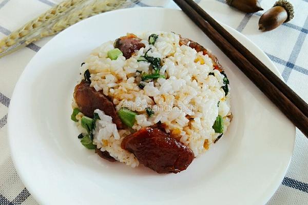 广式香肠炒饭的做法图解6