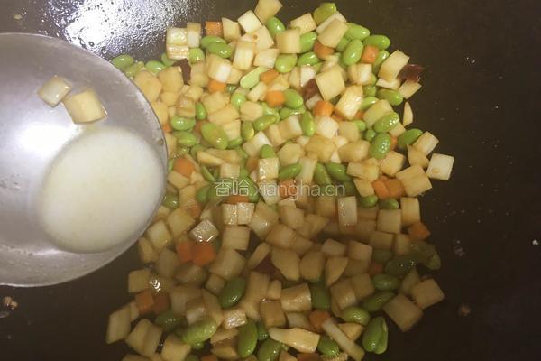 茭白炒毛豆的做法图解12