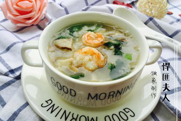 香菇青菜粥的做法图解10