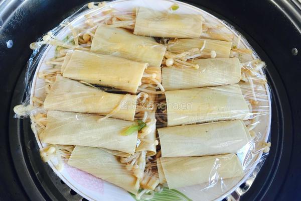 干豆腐卷金针菇～的做法图解7