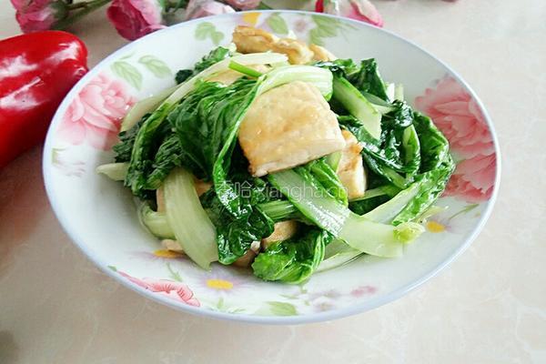 青菜炒豆腐的做法图解13