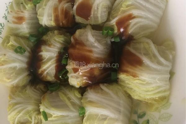 娃娃菜卷的做法图解4