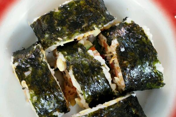 风味金针菇寿司的做法图解9