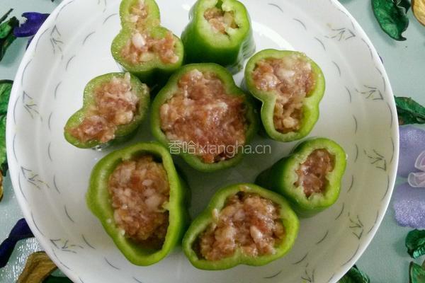 虎皮尖椒酿肉的做法图解3