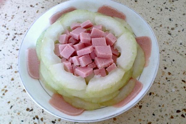 火腿蒸冬瓜的做法图解3