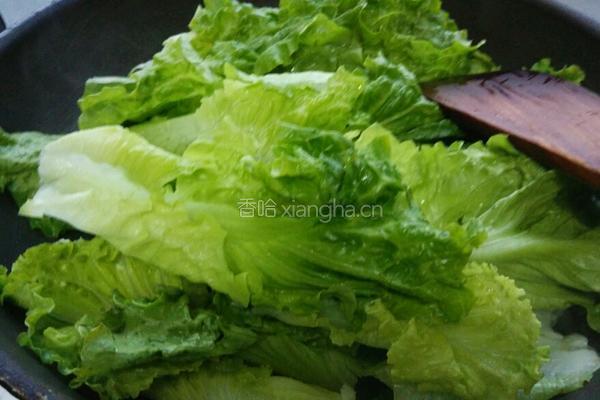清炒生菜的做法图解4