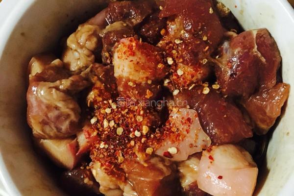干豆角蒸五花肉的做法图解3