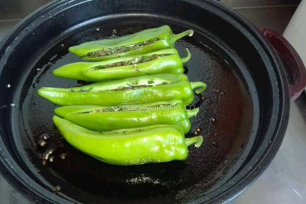 虎皮青椒包肉的做法图解8