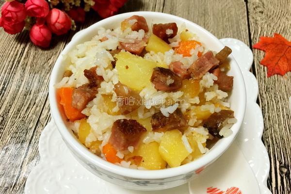 土豆腊肉焖饭的做法图解12