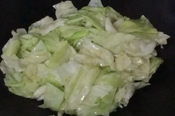 炒圆白菜的做法图解4