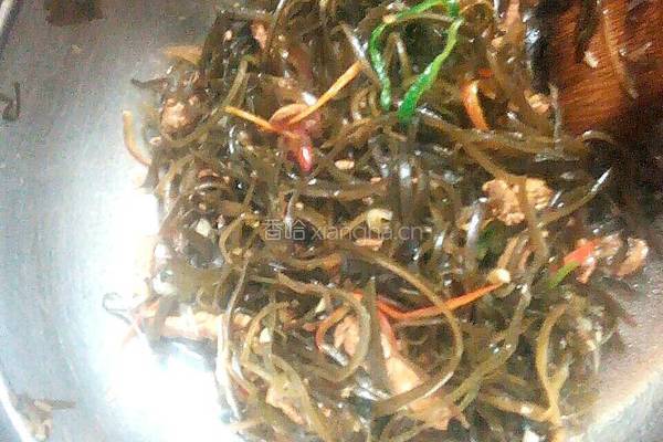 海带炒肉丝的做法图解5
