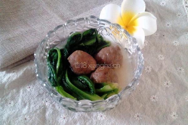 青菜丸子汤的做法图解7