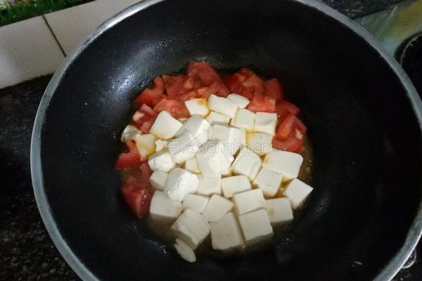 西红柿烧豆腐的做法图解6