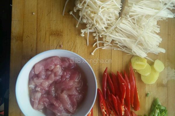 金针菇肉丝的做法图解2