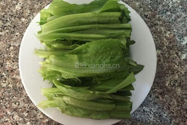 凉拌油麦菜的做法图解1