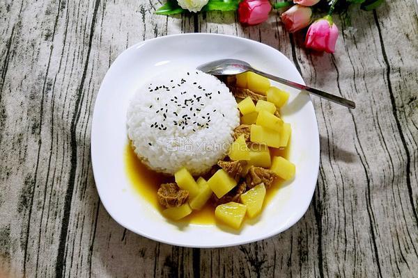 咖哩牛肉饭的做法图解4