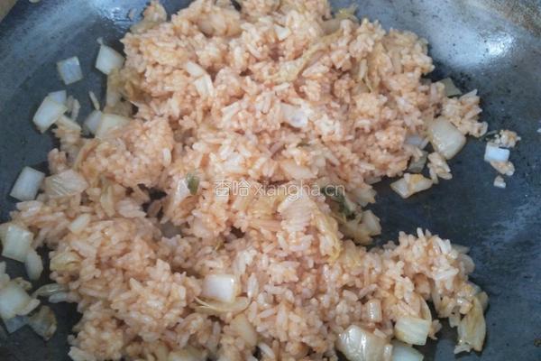 辣白菜炒饭的做法图解8
