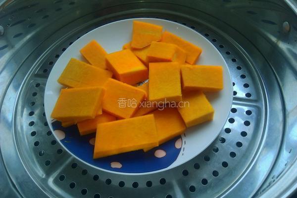 紫薯南瓜冰皮月饼的做法图解1