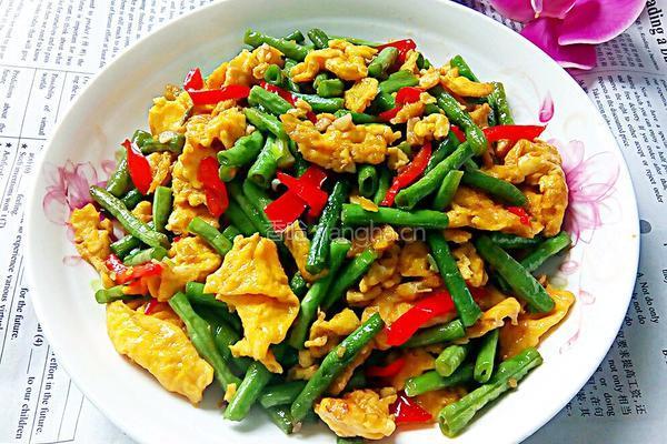 豇豆炒鸡蛋
