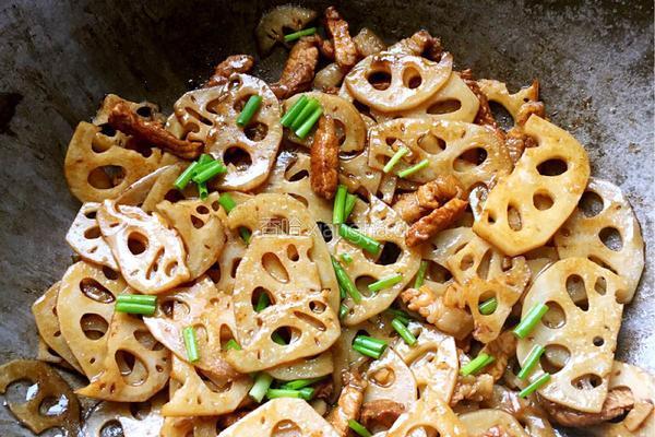 莲藕炒肉的做法图解7