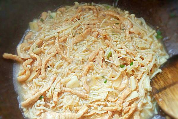 金针菇炒肉丝的做法图解6
