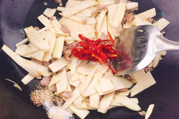高笋炒肉的做法图解8