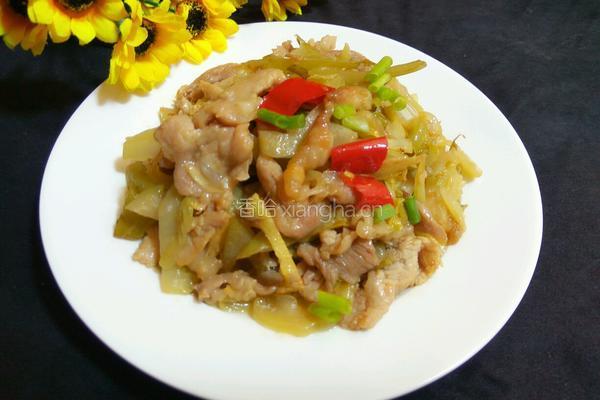 酸菜炒肉丝的做法图解9