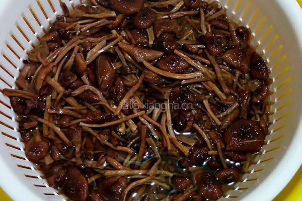 炒茶树菇的做法图解1