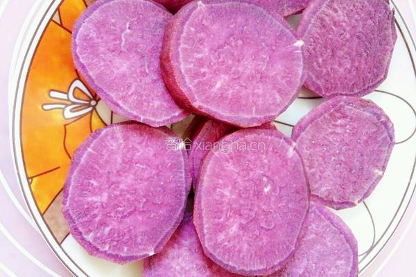 紫薯豆沙糕的做法图解1