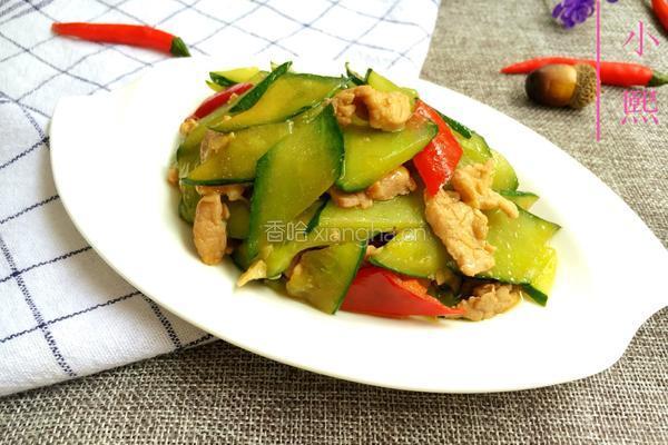 黄瓜炒肉的做法图解8
